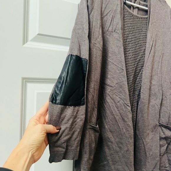 Alfani Women's Taupe Open Front Blazer with Black Accents - Picture 10 of 10